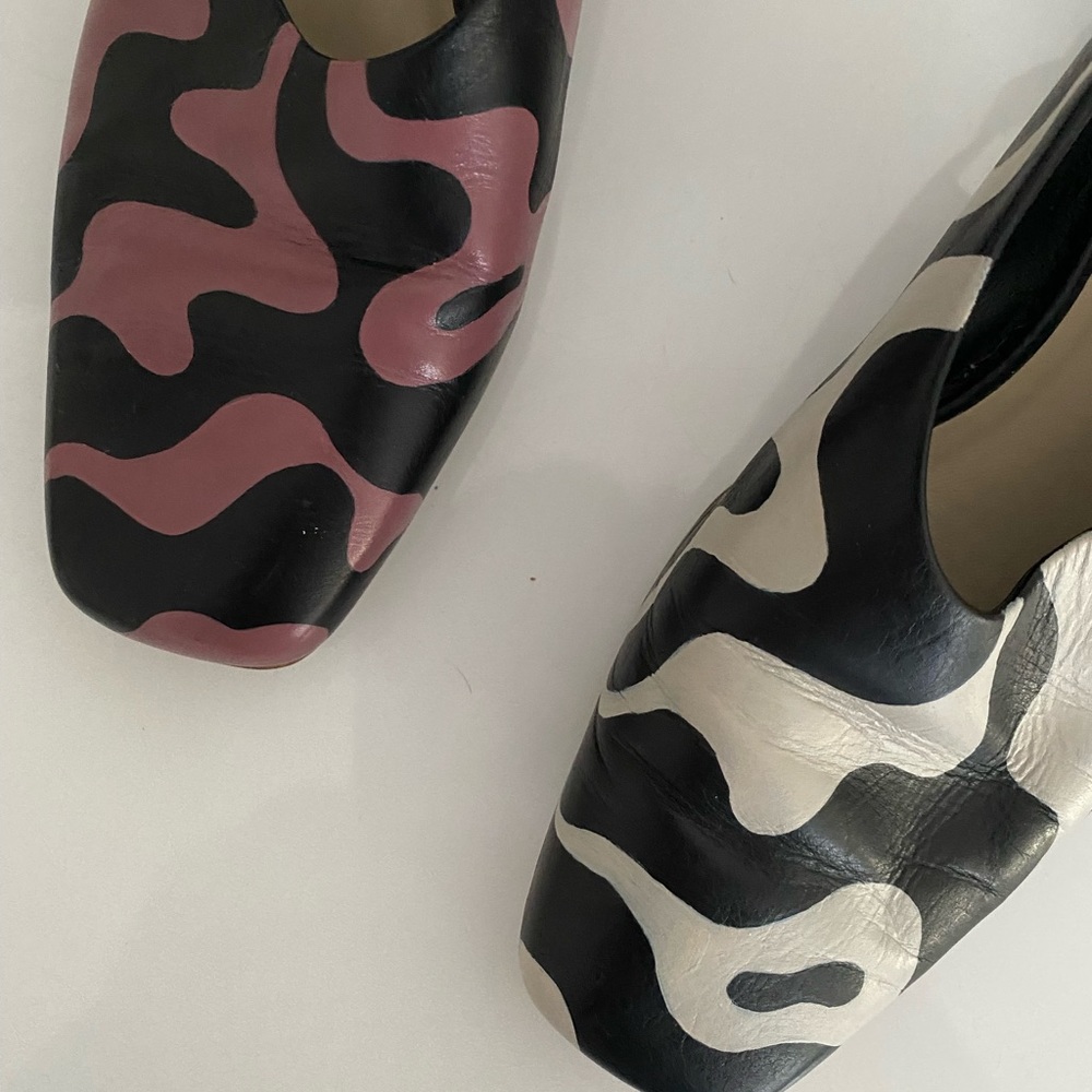 SOLD🏁Everlane handpainted square toe slingbacks - Picture 6 of 7